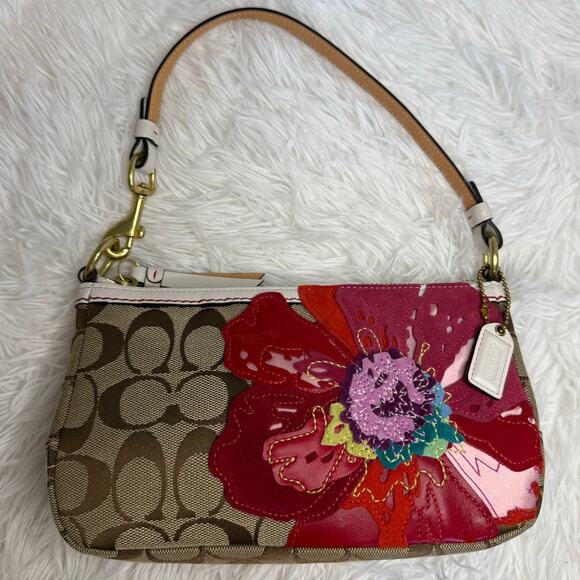 y2k COACH Vintage Poppy for Peace Demi Mini Shoulder Bag - Picture 13 of 13